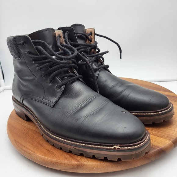 Warfield & Grand Chukka Boots Mens Size 11.5 Black Leather Allen Dress Boots‎ - Picture 3 of 16